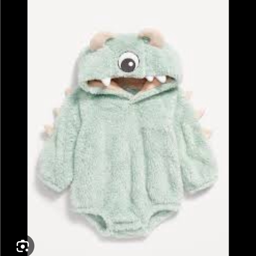 Unisex Monster Costume Hooded One-Piece Romper